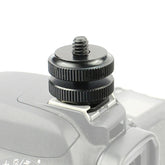 1/4 Hot Shoe Mount Phone Holder Dual Nut Cold Shoe Adapter Bracket For Double-Layer Camera Hot Shoe Adapter Accessories